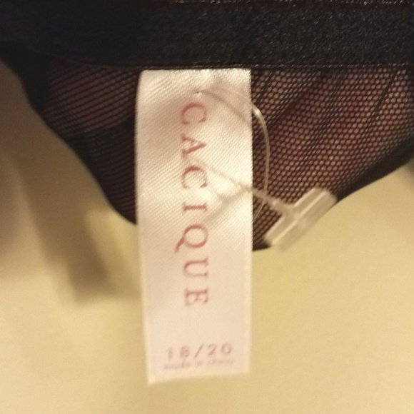 NEW Cacique / Lane Bryant Black Sheer Cami 18/20 - Picture 3 of 7